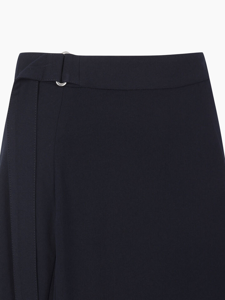 Dark blue asymmetrical skirt - sisley k longuette skirts - Dark Blue | Sisley K image number 3